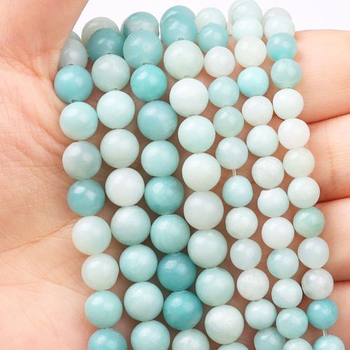 Perles D'espacement En Amazonite De Qualité Aaa, Pierres Semi Précieuses, En Agate, Pour La Fabrication De Bijoux, Matériel De Bracelet