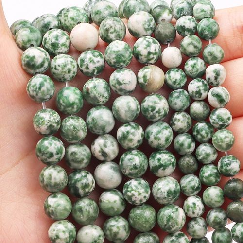 Perles Rondes En Pierre Naturelle Calcédoine Verte, Pour La Fabrication De Bijoux, Fournitures De 6/8/10mm, Espacement De Gemme, Bricolage De Bracelet Et Collier