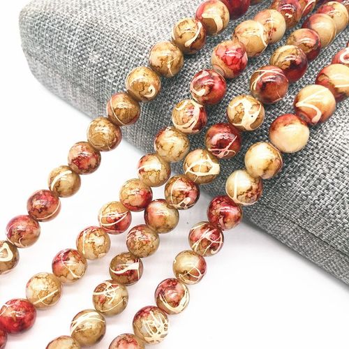 Perles En Verre Café Et Salade Rouge Clair 4/6/8mm, Perles En Vrac, Entretoise, Breloque Peinte, Fabrication De Bijoux, Diy Bricolage, Vente En Gros, #14