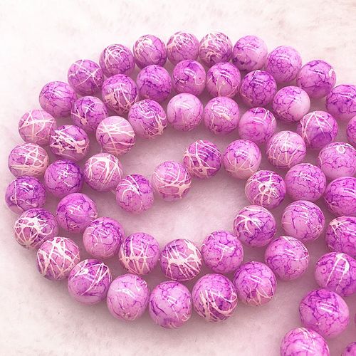 Perles Rondes En Verre Rose Clair, 4/6/8/10mm, Pour La Fabrication De Bijoux, Collier #12, Vente En Gros