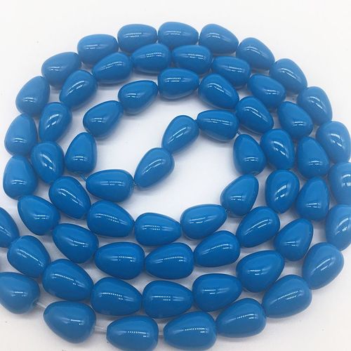 Perles En Forme De Larme Bleu Profond En Verre, 5x7mm/6x9mm/8x11mm, Perles D'espacement Amples Pour Collier, Bracelet, Fabrication De Bijoux, Vente En Gros