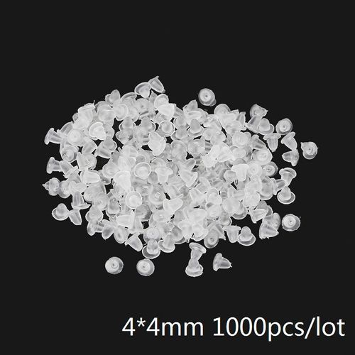 Perles Pour Bricolage, Accessoires En Métal, Prix D'usine, Bouchons D'oreille, Écrous, Transparent, Souple, Dos De Boucle D'oreille En Silicone, Bouchon