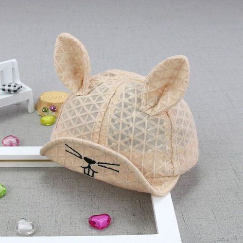 Casquette De Bébé, Chapeau De Chat De Dessin Animé, En Maille Respirante, Avec Oreilles, Chapeau D'Été, Pour Bébé Garçon Et Fille