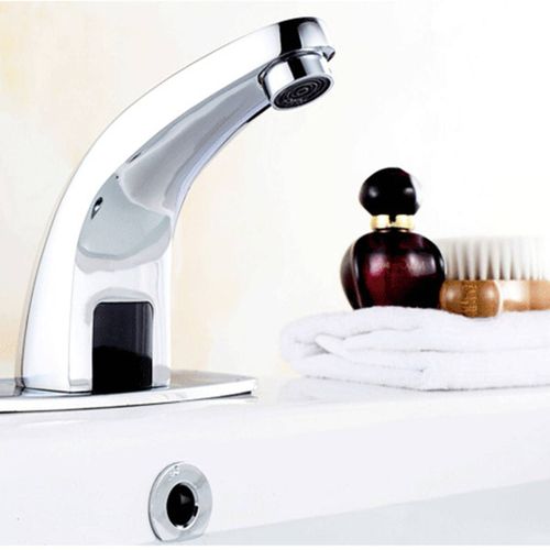 Robinet de salle de bains à infrarouge automatique, mains libres sans contact, robinet de lavabo électrique inductif, économie d'eau froide