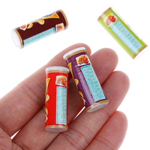 Lot De 4 Bouteilles De Chips Miniatures Pour Maison De Poupée 1/6 Bjd, Accessoires Alimentaires Pour Poupées Blyth, Pullip