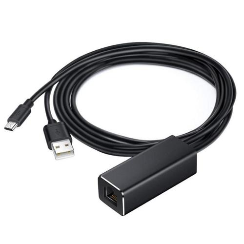 Adaptateur Ethernet de carte réseau Micro USB pour Chromecast 2.0 à RJ45, pour Google Chromecast 2 1 Ultra Audio TV Stick