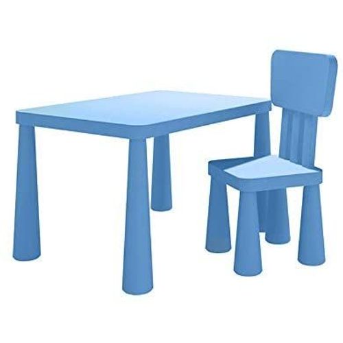 Table Bleue Enfant Ikea + 2 Chaises