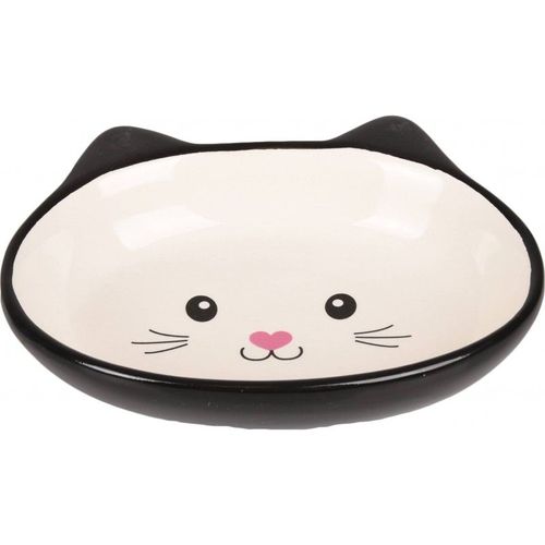 Gamelle En Céramique Tête De Chat Noir - Flamingo