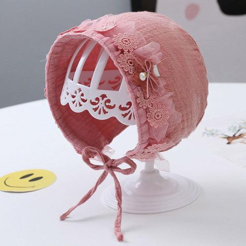 Nouveau-Né Chapeau Princesse Bébé Fille Dentelle Fleur Chapeau Été Mignon Coton Chapeaux Bébé Photographie Accessoires