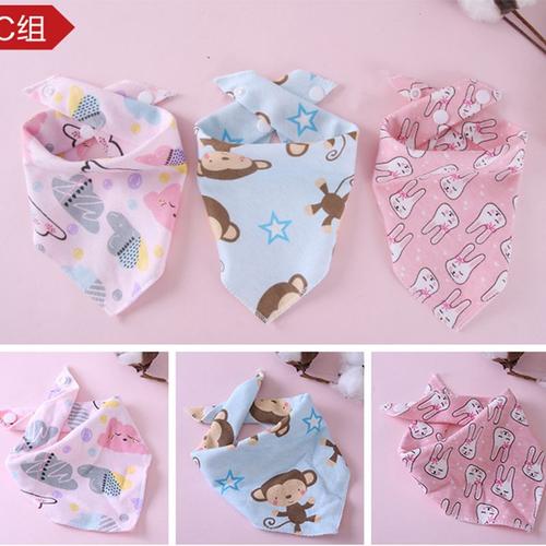 Bavoirs En Coton Doux Pour Nouveau-Né, 3 Pièces/Lot, Écharpe En Triangle, Pour Bébé Garçon Et Fille, Serviette Bandana