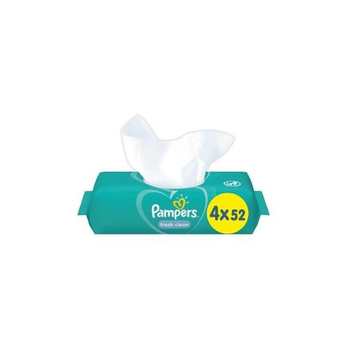 Pampers Lingettes Bebe Freshclean - Lot De 4 X 52 Lingettes - 208 Lingettes