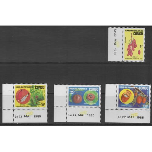 République Populaire Du Congo, Timbres-Poste Y & T N° 751 À 754, 1985 - Fruits Comestibles