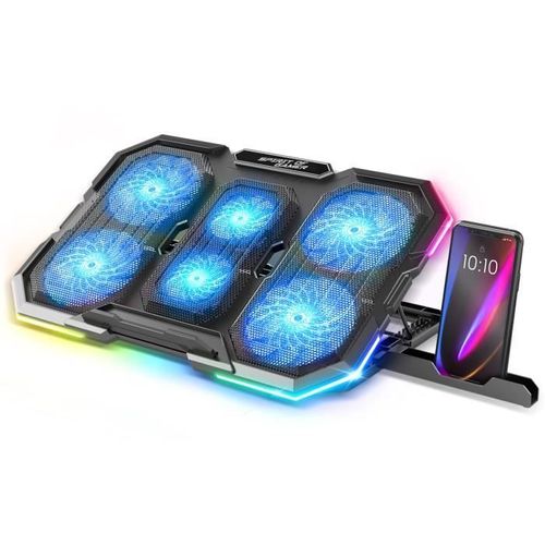 SPIRIT OF GAMER, Refroidisseur PC Portable 10" à 17", 6 Ventilateurs, Compatible PS5, PS4, Xbox & PC, Support Ventilé Ordinateur