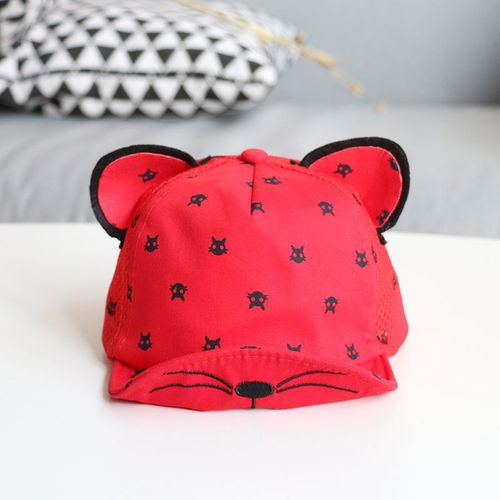 Casquette De Baseball Pour Bébé, Chapeau De Soleil En Maille De Coton, Avec Oreilles De Chat De Dessin Animé Pour Enfants, Garçon Et Fille