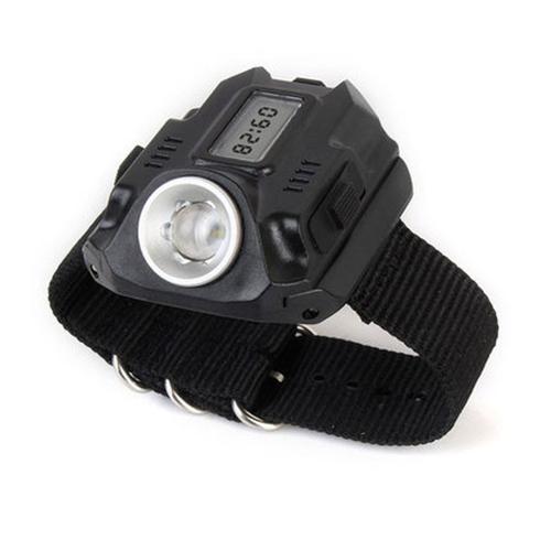 Montre-Bracelet Rechargeable À Affichage Led 1000lm, Lampe Torche Étanche