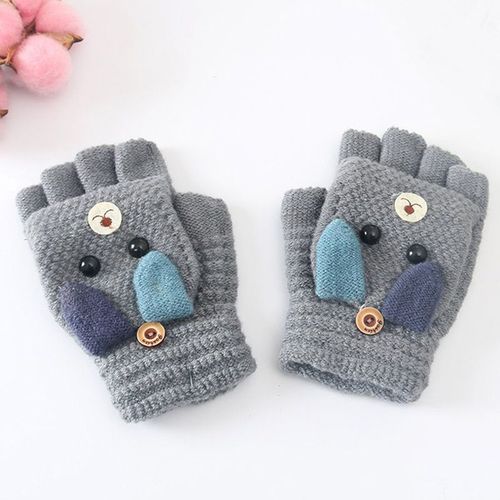 Gants D'Hiver Tricotés Avec Chat Pour Bébé, Mignons, Moufles Extensibles, Chauds, Pour Enfants