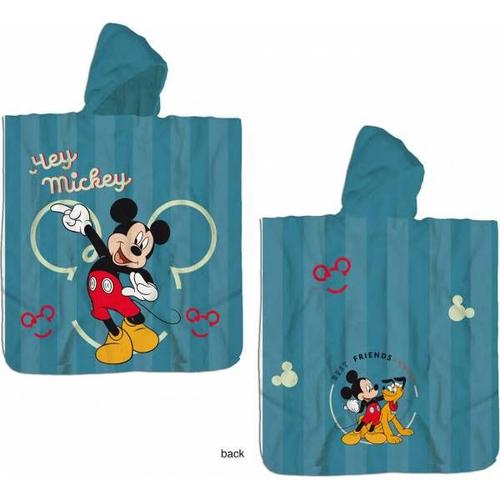 Poncho De Bain Mickey Disney À Capuche En Coton