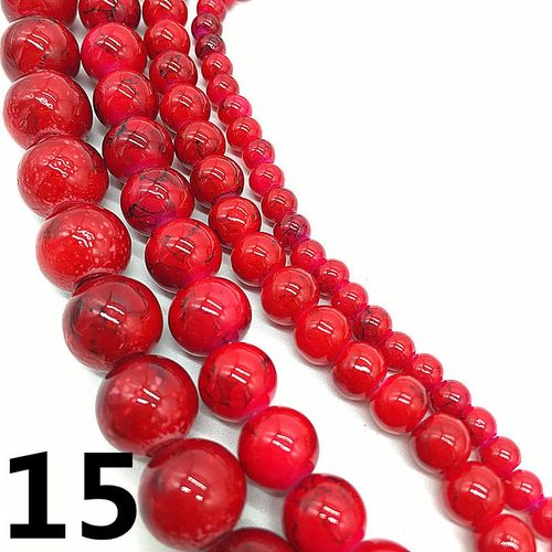 Nouveau, Accessoire De Fabrication De Motifs En Verre Rouge Chic, 4 /6 /8 /10mm