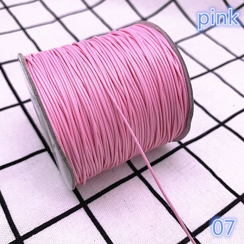 Cordon Ciré Rose 0.5 2.0mm, Fil Ciré, Corde Pour Bracelet, Collier, Perle, Fabrication Pour Bracelet Shamballa