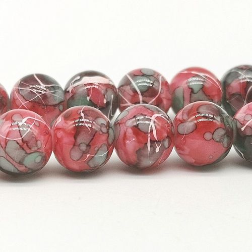 Perles En Verre De Soie Blanche, Vente En Gros, 4/6/8/10mm, Perles D'espacement En Vrac, Breloque Peinte Pour La Fabrication De Bijoux, Bracelet Et Collier À Faire Soi Même, #16
