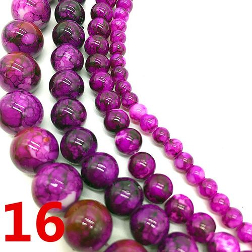 Nouvel Accessoire Chic En Verre Violet Pour Fabrication De Motifs, 4 /6 /8 /10mm