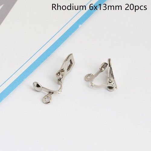 Boucles D'oreilles Couleur Or Rose Rhodium 6x13mm, Clips De Base En Cuivre Vierge, Paramètres Artisanaux Pour La Fabrication De Bijoux D'oreille Diy, 20 Pièces/Lot