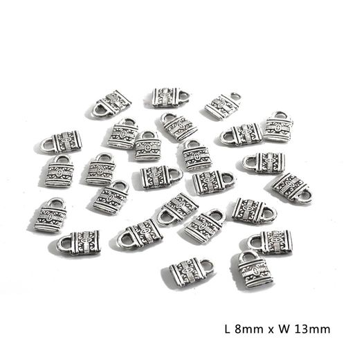 Pendentif Tibétain En Rhodium Avec Serrure À Clé, Perles D'espacement, 20/30 Pièces, Rétro Tibétain, Fabrication De Colliers