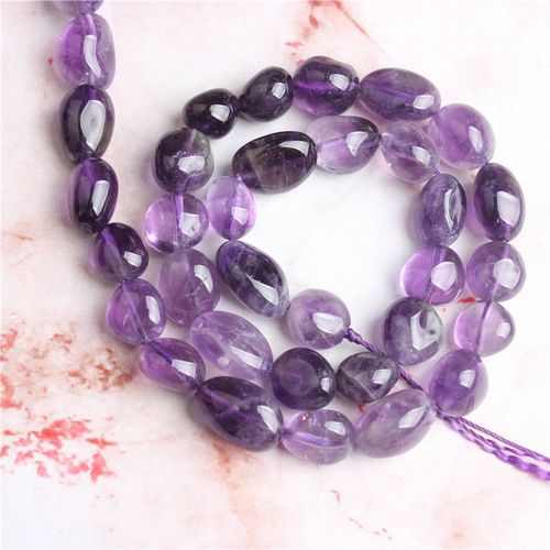 Bijoux Naturels À La Mode, Améthyste Amorphe, Perles En Vrac, Collier Et Accessoires Pour Bricolage De Bracelet, 6x8mm/8x10mm