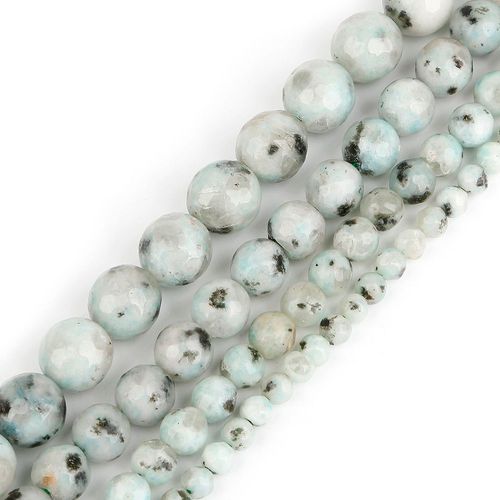 Perles D'amazonite Bleue En Pierre Naturelle, Perles Rondes À Facettes, Pour La Fabrication De Bijoux, Bracelet Diy, 4mm 6mm 8mm 10mm