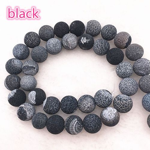 Perle De Pierre Naturelle 6/8/10mm, Perles De Dragon De Rêve, Onyx Noir, Agate, Pour La Fabrication De Bracelet, Bricolage, Vente En Gros, #03