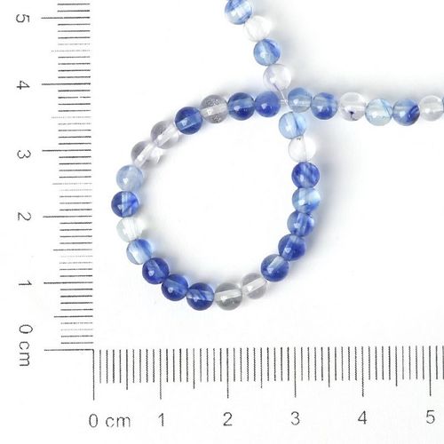 Perles Rondes En Pierre Naturelle, 15 Pouces/Brin, Sélectionnables, 4m 6m 8m 10mm, Bleu Pastèque, Pour Bracelet, Cadeau De Noël, Nouvelle Mode