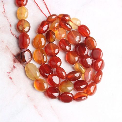 Bijoux Naturels En Agate Rouge Amorphe 8x10mm, Perles Amples Pour Bricolage, Bracelet, Collier Et Accessoires