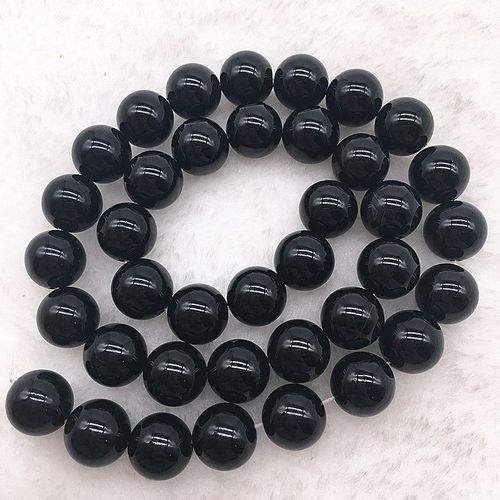 Perles En Pierre Naturelle 6/8/10mm, Onyx, Agate Noire Et Rouge, Pour La Fabrication De Bracelets, Diy, Vente En Gros, #10
