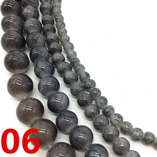 Accessoires De Fabrication De Motifs, Nouveau, 4 /6 /8 /10mm, En Verre Gris Clair, Chic, Ample