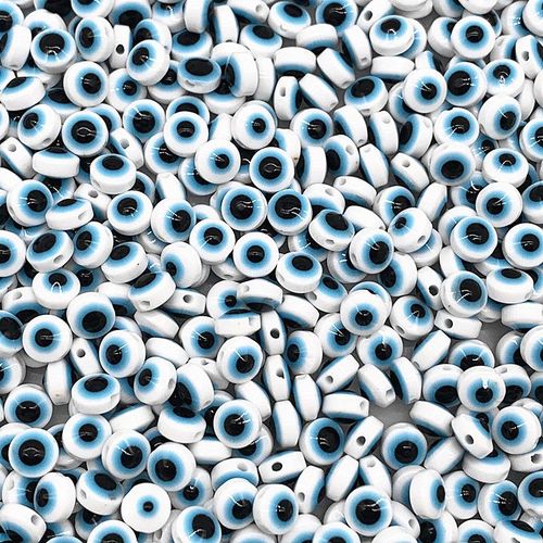 Perles Ovales Blanches En Porcelaine 8/10mm, 50 Pièces, Perles D'espacement En Résine Pour La Fabrication De Bijoux, Bracelet À Bricoler Soi Même Perles