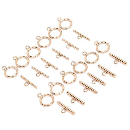 Fermoirs À Bascule Ronds En Argent Sterling 925 En Acier Inoxydable, Faits À La Main, Barre En T Pour Collier, Bijoux En Or Rose