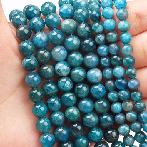 Pierres Naturelles Rondes En Apatite, Perles En Vrac Pour La Fabrication De Bijoux, Fournitures De 6/8/10mm, Bracelet, Collier