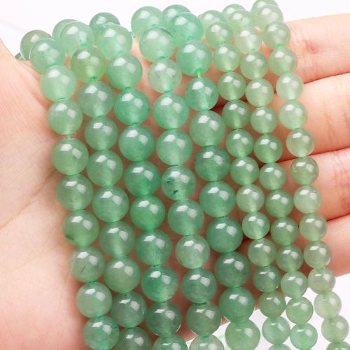 Aventurine Verte Naturelle, Perles Rondes En Vrac Pour La Fabrication De Bijoux, Fournitures De 6/8/10mm, Espacement De Gemme, Bricolage De Bracelet Et Collier