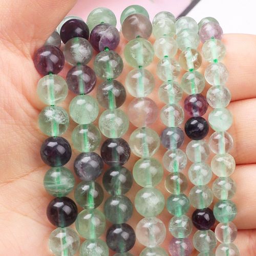 Perles Transparentes En Pierre Semi Précieuse, Perles D'agate, Pour Bricolage, Fabrication De Bijoux, Perles D'espacement, En Fluorite Verte