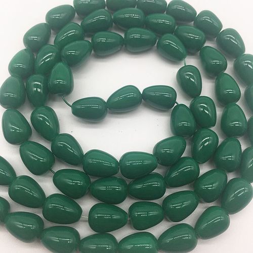 Verre En Forme De Larme Vert Profond, 5x7mm/6x9mm/8x11mm, Entretoise Ample Pour Collier Et Bracelet, Fabrication De Bijoux, Vente En Gros