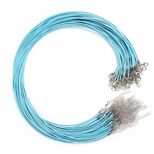 Collier En Corde De Cire 1.5/2mm, En Cuir, Pendentif, Couleur Noire, Anneau D'ouverture Gratuit