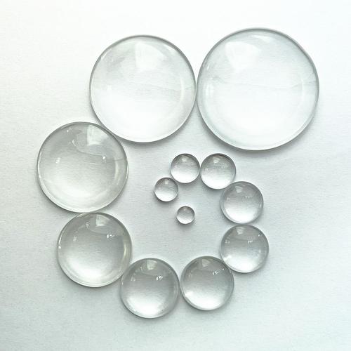 Cabochons Ronds Plats En Verre Transparent Pour La Fabrication De Bijoux, Bricolage 6/8/10/12/14/16/18/20/25/30/35/40mm