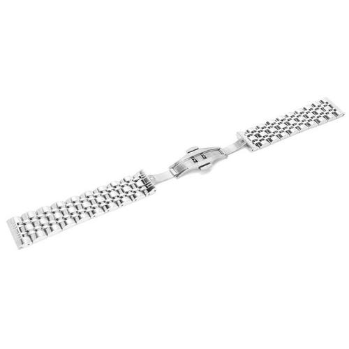 Bracelet De Montre En Acier Inoxydable, Remplacement, Longueur Réglable, Boucle Papillon, 21mm