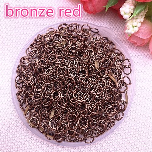 Anneaux Ouverts En Métal, 4/6/8mm, Connecteurs Pour La Fabrication De Bijoux, Couleur Bronze Rouge