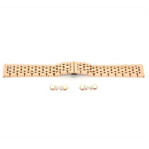 Bracelet De Montre En Acier Inoxydable, Accessoire De Rechange, Longueur Réglable, Or Rose