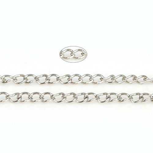 Chaînes De Collier En Métal Plaqué Rhodium/Or/Gunmetal/Bronze Pour La Fabrication De Bracelets Et De Bijoux, 5 M/Lot