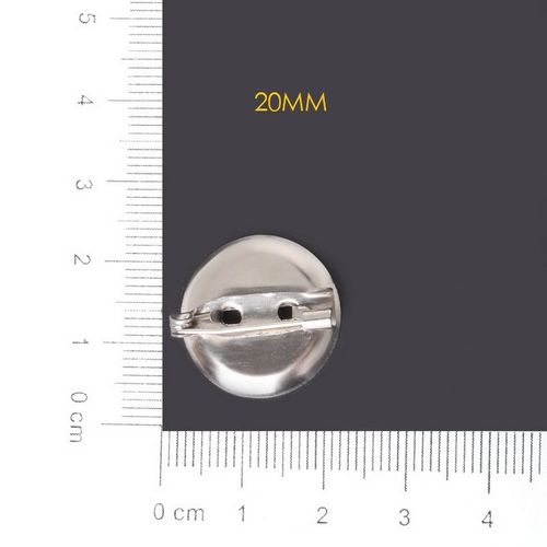 Base De Broche En Forme De Disque En Fer Plaqué Rhodium, Imitation, Avec Broches De Sécurité, Accessoires Bijoux À Bricoler Soi Même, 50 Pièces, Livraison Gratuite