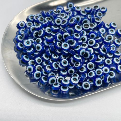 Lot De 50 Perles Ovales 6x4mm, Perles D'espacement En Résine Pour La Fabrication De Bijoux, Bracelet Diy