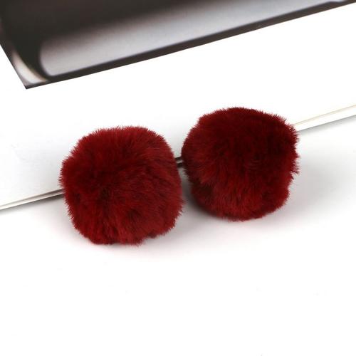 Porte Clé Pompon Lapin, 4cm, Peluche, Ampoule, Sac Pour Femme, Bibelot Naturel Rex, Boule De Poils En Vraie Laine