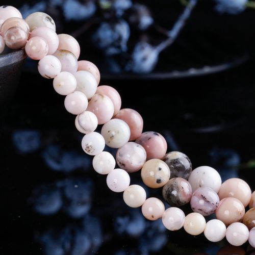 Perles Rondes En Verre Opale Rose 6/8/10mm, Fabrication De Bijoux, Bracelet, Cadeau De Vacances, D'anniversaire, Kit De Perles D'espacement À Faire Soi Même